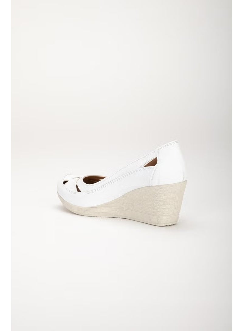 Slices Shoes Wedge Sole Orthopedic White Women's Wedge Heeled Shoes - Image 5